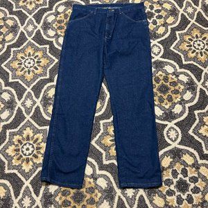 Wrangler Stretch Mens Jeans Sz 36 X 32 Dark Wash